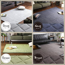 ラグ 190×240cm 長方形 キルティング キルト 生地 デニム調 ホットカーペット対応 滑り止め 厚手 クッション 【納期E】【szo-drg-l】