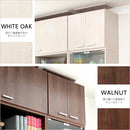 上置き 収納 棚 上置き棚 つっぱり 突っ張り 天井 収納棚 両開き 観音開き 幅 約60cm 扉 ドア 可動棚 木目 茶色 白 ホワイト 北欧 ナチュラル 家具調 おしゃれ 【納期E】【szo-dsp-ue60】