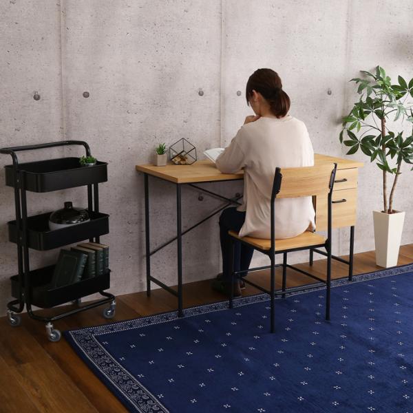 デスクセット デスク 机 椅子 チェア おしゃれ 北欧 シンプル 引き出し 一体型 ビンテージ風 カフェ風 デザイン 大人 パソコンデスク 一人暮らし ひとり暮らし 【納期E】【szo-dwv-120s】