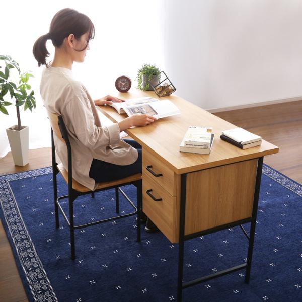 デスクセット デスク 机 椅子 チェア おしゃれ 北欧 シンプル 引き出し 一体型 ビンテージ風 カフェ風 デザイン 大人 パソコンデスク 一人暮らし ひとり暮らし 【納期E】【szo-dwv-120s】