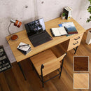 デスクセット デスク 机 椅子 チェア おしゃれ 北欧 シンプル 引き出し 一体型 ビンテージ風 カフェ風 デザイン 大人 パソコンデスク 一人暮らし ひとり暮らし 【納期E】【szo-dwv-120s】