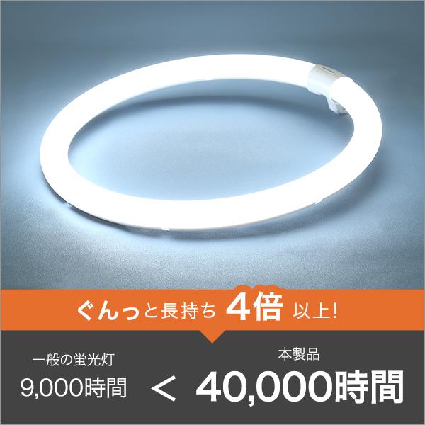 サークルランプ LED 電球 40W型 昼光色 アタッチメント不要 長寿命 長持ち 広範囲 グロー式 インバータ式 共通 省エネ エコ AC直結 工事不要 そのまま 交換可能 【納期C】【szo-edc-r40】