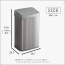ゴミ箱 50L 自動開閉 センサー式 大容量 大型 大きい サイズ おしゃれ スリム ステンレス ボタン 開く 閉じる 蓋 電池式 軽い 軽量 キッチン リビング オフィス 【納期E】【szo-elco】
