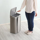 ゴミ箱 50L 自動開閉 センサー式 大容量 大型 大きい サイズ おしゃれ スリム ステンレス ボタン 開く 閉じる 蓋 電池式 軽い 軽量 キッチン リビング オフィス 【納期E】【szo-elco】