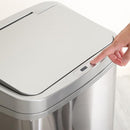 ゴミ箱 50L 自動開閉 センサー式 大容量 大型 大きい サイズ おしゃれ スリム ステンレス ボタン 開く 閉じる 蓋 電池式 軽い 軽量 キッチン リビング オフィス 【納期E】【szo-elco】