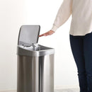 ゴミ箱 50L 自動開閉 センサー式 大容量 大型 大きい サイズ おしゃれ スリム ステンレス ボタン 開く 閉じる 蓋 電池式 軽い 軽量 キッチン リビング オフィス 【納期E】【szo-elco】