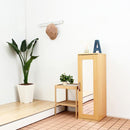 シューズラック 2個セット ミラー付き 鏡 下駄箱 シューズボックス 玄関収納 スリム 細い コンパクト 省スペース 可動棚 ラック 収納棚 リビング シンプル 北欧 【納期A】【szo-ets-9030-set】