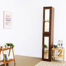 シューズラック 2個セット ミラー付き 鏡 下駄箱 シューズボックス 玄関収納 スリム 細い コンパクト 省スペース 可動棚 ラック 収納棚 リビング シンプル 北欧 【納期A】【szo-ets-9030-set】