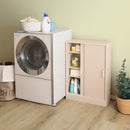 カウンター下収納 引き戸 約 幅60cm 高さ85cm 薄型 スリム おしゃれ 木目 北欧 ナチュラル 可動棚 幅木避け 巾木除け 扉 目隠し 白 ホワイト 収納棚 省スペース 【納期E】【szo-fkss-6015】