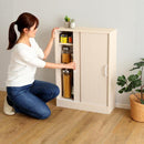 カウンター下収納 引き戸 薄型 スリム ワイド 幅広 おしゃれ 収納棚 省スペース 目隠し ホワイト 約 幅90cm 高さ85cm 北欧 ナチュラル 可動棚 幅木避け 巾木除け 【納期E】【szo-fkss-9015】