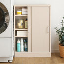 カウンター下収納 引き戸 約 幅90cm 高さ85cm 薄型 スリム ホワイト 白 木目 北欧 ナチュラル ワイド おしゃれ 収納棚 省スペース 可動棚 幅木避け 巾木除け 【納期E】【szo-fkss-9020】