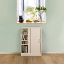 カウンター下収納 引き戸 約 幅90cm 高さ85cm 薄型 スリム ホワイト 白 木目 北欧 ナチュラル ワイド おしゃれ 収納棚 省スペース 可動棚 幅木避け 巾木除け 【納期E】【szo-fkss-9020】