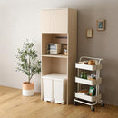 ゴミ箱上ラック 約 幅60cm 食器棚 収納棚 ごみ箱上 キッチン リビング デッドスペース 有効活用 可動棚 おしゃれ シンプル ナチュラル 奥行約40cm 高さ180cm 【納期E】【szo-fllw-t2s】