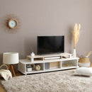 モニター台 ワイド 幅広 幅110cm テレビ台 TV台 オープンラック パソコンモニター 引き出し無し シンプル 棚 置き台 収納スペース 白 ホワイト おしゃれ 北欧 【納期E】【szo-fmd-110】