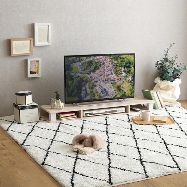 モニター台 ワイド 幅広 幅110cm テレビ台 TV台 オープンラック パソコンモニター 引き出し無し シンプル 棚 置き台 収納スペース 白 ホワイト おしゃれ 北欧 【納期E】【szo-fmd-110】