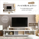 モニター台 ワイド 幅広 幅110cm テレビ台 TV台 オープンラック パソコンモニター 引き出し無し シンプル 棚 置き台 収納スペース 白 ホワイト おしゃれ 北欧 【納期E】【szo-fmd-110】