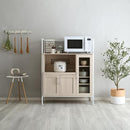 レンジ台 コンパクト 小さめ 省スペース 小型 食器棚 収納 おしゃれ 北欧 スライドレール 炊飯器置き 電子レンジ置き キッチンラック ホワイト 白 コンセント 【納期A】【szo-fra-90r】