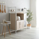 レンジ台 コンパクト 小さめ 省スペース 小型 食器棚 収納 おしゃれ 北欧 スライドレール 炊飯器置き 電子レンジ置き キッチンラック ホワイト 白 コンセント 【納期A】【szo-fra-90r】