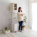 食器棚 スリム 細い 省スペース おしゃれ 北欧 ゴミ箱上収納 白 ホワイト 棚 コンパクト オープンラック キッチンラック 木目 背面化粧 ビンテージ風 カフェ風 【納期E】【szo-fra-t1ss】