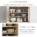 ゴミ箱上収納ラック スリム 収納 棚 食器棚 キッチンラック おしゃれ 北欧 省スペース 開き扉 ガラス オープンラック ナチュラル カントリー 木目 ホワイト 白 【納期A】【szo-fra-t2s】