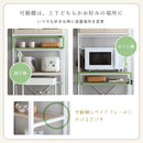 ゴミ箱上収納ラック スリム 収納 棚 食器棚 キッチンラック おしゃれ 北欧 省スペース 開き扉 ガラス オープンラック ナチュラル カントリー 木目 ホワイト 白 【納期A】【szo-fra-t2s】