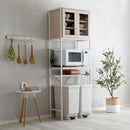 ゴミ箱上収納ラック スリム 収納 棚 食器棚 キッチンラック おしゃれ 北欧 省スペース 開き扉 ガラス オープンラック ナチュラル カントリー 木目 ホワイト 白 【納期A】【szo-fra-t2s】