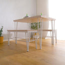 ダイニングセット 4人 向け ダイニングテーブルセット 3点セット テーブル ダイニングベンチ 腰掛け おしゃれ 北欧 白 ホワイト ナチュラル かわいい カフェ風 【納期E】【szo-frbb-3】