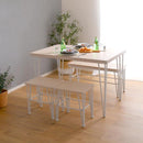 ダイニングセット 4人 用 ダイニングテーブルセット 4点セット テーブル ダイニングベンチ 椅子 チェアー おしゃれ 北欧 白 ホワイト モダン 天板 厚み 四人掛け 【納期E】【szo-frcb-4】