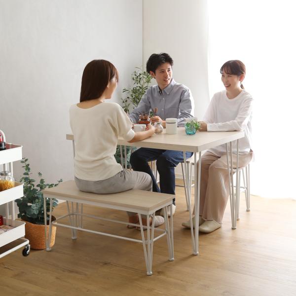 ダイニングセット 4人 用 ダイニングテーブルセット 4点セット テーブル ダイニングベンチ 椅子 チェアー おしゃれ 北欧 白 ホワイト モダン 天板 厚み 四人掛け 【納期E】【szo-frcb-4】