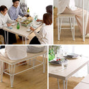 ダイニングセット 4人 用 ダイニングテーブルセット 4点セット テーブル ダイニングベンチ 椅子 チェアー おしゃれ 北欧 白 ホワイト モダン 天板 厚み 四人掛け 【納期E】【szo-frcb-4】