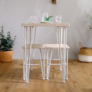 ダイニングセット ダイニングテーブル ダイニングチェア 椅子 スツール 2脚 おしゃれ 北欧 白 ホワイト 木目 シンプル カフェ風 天板 厚み 2人掛け 2人用 腰掛け 【納期E】【szo-frd-3】