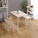 ダイニングセット ダイニングテーブル ダイニングチェア 椅子 スツール 2脚 おしゃれ 北欧 白 ホワイト 木目 シンプル カフェ風 天板 厚み 2人掛け 2人用 腰掛け 【納期E】【szo-frd-3】