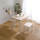 ダイニングセット ダイニングテーブル ダイニングチェア 椅子 スツール 2脚 おしゃれ 北欧 白 ホワイト 木目 シンプル カフェ風 天板 厚み 2人掛け 2人用 腰掛け 【納期E】【szo-frd-3】