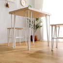 ダイニングセット ダイニングテーブル ダイニングチェア 椅子 スツール 2脚 おしゃれ 北欧 白 ホワイト 木目 シンプル カフェ風 天板 厚み 2人掛け 2人用 腰掛け 【納期E】【szo-frd-3】