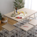 ダイニングセット おしゃれ 北欧 ダイニングテーブル 椅子 スツール 腰掛け 4脚 ダイニングチェア 白 ホワイト 木目 シンプル カフェ風 天板 厚み 4人掛け 4人用 【納期E】【szo-frd-5】