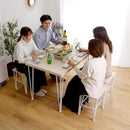 ダイニングセット おしゃれ 北欧 ダイニングテーブル 椅子 スツール 腰掛け 4脚 ダイニングチェア 白 ホワイト 木目 シンプル カフェ風 天板 厚み 4人掛け 4人用 【納期E】【szo-frd-5】