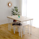 ダイニングセット おしゃれ 北欧 ダイニングテーブル 椅子 スツール 腰掛け 4脚 ダイニングチェア 白 ホワイト 木目 シンプル カフェ風 天板 厚み 4人掛け 4人用 【納期E】【szo-frd-5】