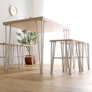 ダイニングセット おしゃれ 北欧 ダイニングテーブル 椅子 スツール 腰掛け 4脚 ダイニングチェア 白 ホワイト 木目 シンプル カフェ風 天板 厚み 4人掛け 4人用 【納期E】【szo-frd-5】
