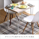 ダイニングテーブル 2人用 二人掛け 白木目 ホワイト 脚 スチール 北欧 カフェ風 おしゃれ 幅75cm デスク 机 リビング学習 一人暮らし ひとり暮らし 二人暮らし 【納期E】【szo-frt-75】