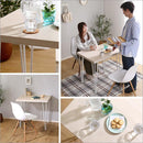 ダイニングテーブル 2人用 二人掛け 白木目 ホワイト 脚 スチール 北欧 カフェ風 おしゃれ 幅75cm デスク 机 リビング学習 一人暮らし ひとり暮らし 二人暮らし 【納期E】【szo-frt-75】