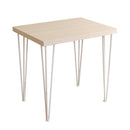 ダイニングテーブル 2人用 二人掛け 白木目 ホワイト 脚 スチール 北欧 カフェ風 おしゃれ 幅75cm デスク 机 リビング学習 一人暮らし ひとり暮らし 二人暮らし 【納期E】【szo-frt-75】