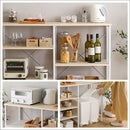 ゴミ箱上ラック 幅 120cm キッチンカウンター 収納棚 オープンラック 収納ラック ごみ箱上 リビング デッドスペース 有効活用 可動棚 おしゃれ シンプル 白 木目 【納期E】【szo-fsk-120kc】