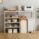 ゴミ箱上ラック 幅 120cm キッチンカウンター 収納棚 オープンラック 収納ラック ごみ箱上 リビング デッドスペース 有効活用 可動棚 おしゃれ シンプル 白 木目 【納期E】【szo-fsk-120kc】