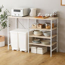 ゴミ箱上ラック 幅 120cm キッチンカウンター 収納棚 オープンラック 収納ラック ごみ箱上 リビング デッドスペース 有効活用 可動棚 おしゃれ シンプル 白 木目 【納期E】【szo-fsk-120kc】