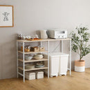 ゴミ箱上ラック 幅 120cm キッチンカウンター 収納棚 オープンラック 収納ラック ごみ箱上 リビング デッドスペース 有効活用 可動棚 おしゃれ シンプル 白 木目 【納期E】【szo-fsk-120kc】