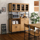 食器棚 収納 おしゃれ 北欧 ワイド 大容量 大型 大きい サイズ アンティーク調 レトロ風 ビンテージ デザイン モダン ガラス扉 引き出し スライド 開き扉 可動棚 【納期E】【szo-gck-18120】