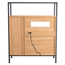 レンジ台 レンジラック キッチンラック ビンテージ風 アンティーク調 西海岸 スタイリッシュ おしゃれ カフェ風 Cafe 木目 スチール 脚 スライド棚 開き扉 【納期A】【szo-gck-90r】