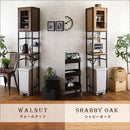 食器棚 スリム 省スペース おしゃれ 北欧 ごみ箱上収納 収納棚 コンパクト オープンラック キッチンラック キッチン収納 木目 背面化粧 ビンテージ風 カフェ風 【納期E】【szo-gck-t1ss】