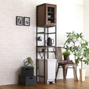 食器棚 スリム 省スペース おしゃれ 北欧 ごみ箱上収納 収納棚 コンパクト オープンラック キッチンラック キッチン収納 木目 背面化粧 ビンテージ風 カフェ風 【納期E】【szo-gck-t1ss】