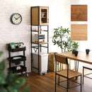 食器棚 スリム 省スペース おしゃれ 北欧 ごみ箱上収納 収納棚 コンパクト オープンラック キッチンラック キッチン収納 木目 背面化粧 ビンテージ風 カフェ風 【納期E】【szo-gck-t1ss】